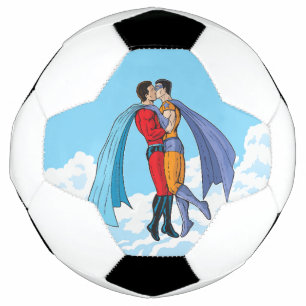 Bola De Futebol Os dois super-heróis de Slipperyjoe beijando perso