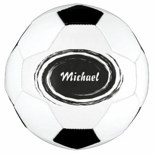 Bola De Futebol Oval preto moderno personalizado