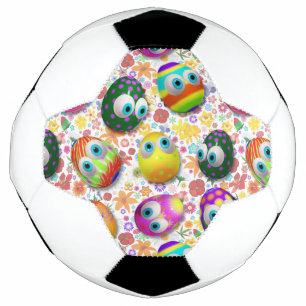 Bola De Futebol Ovos de Páscoa de desenho animado fofos e engraçad