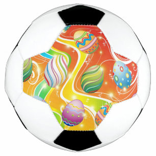 Bola De Futebol Ovos Felizes Padrão Festivo de Páscoa