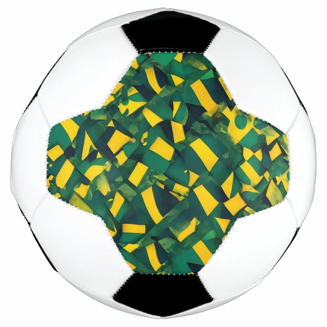 Bola De Futebol padrão abstrato brasileiro (Frente)
