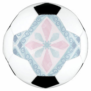 Bola De Futebol padrão azul em forma de diamante