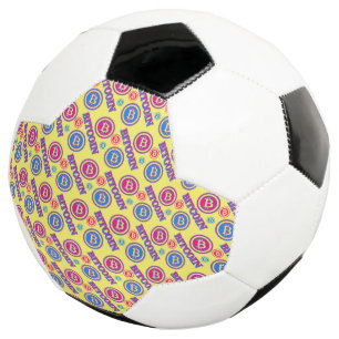 Bola De Futebol Padrão Colorido de Bitmoeda