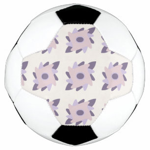 Bola De Futebol Padrão de Azulejo Decorativo Pastel Roxo