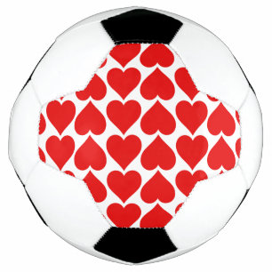 Bola De Futebol Padrão de Coração Vermelho, Romântico, Amor