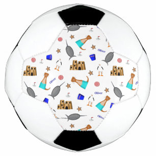 Bola De Futebol Padrão de Férias de Verão na Praia da Lontra Olive