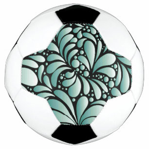 Bola De Futebol Padrão de Fleur Desejável em Verde Minúsculo