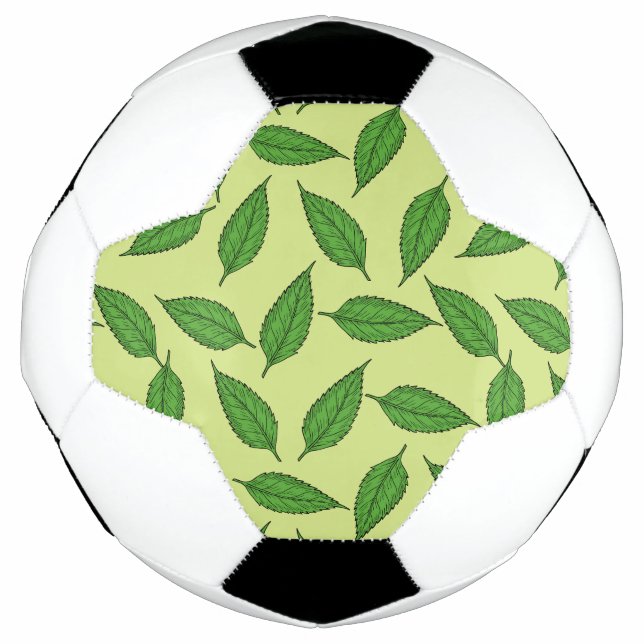 Bola De Futebol Padrão De Folhas, Padrão De Folha, Folhas De Prima (Frente)