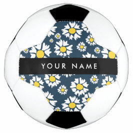 Bola De Futebol Padrão de Margaridas, Margaridas Brancas, Seu Nome