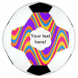 Bola De Futebol Padrão de ondas coloridas