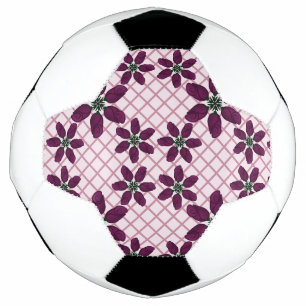 Bola De Futebol Padrão de Rosa Roxa Escura — Flora de Ameixa Elega