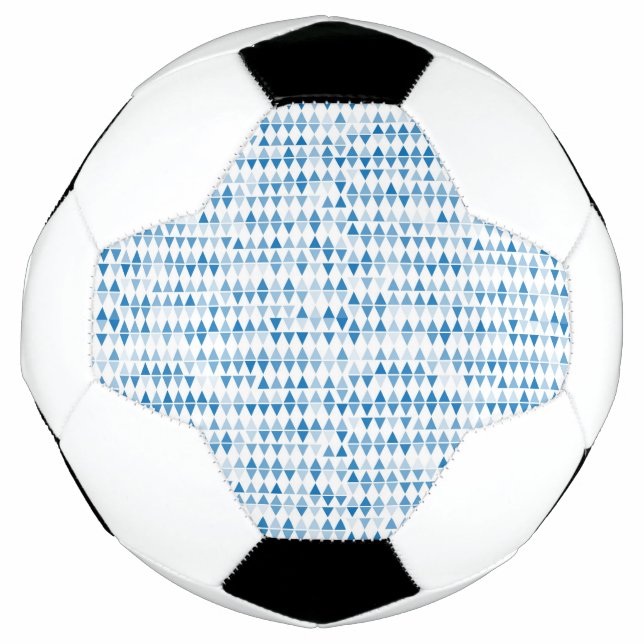 Bola De Futebol Padrão de triângulo azul (Frente)