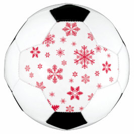 Bola De Futebol Padrão do Floco de Neve, Flocos de Neve Vermelhos,