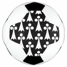 Bola De Futebol Padrão Ermine, Padrão Medieval, Branco em Preto