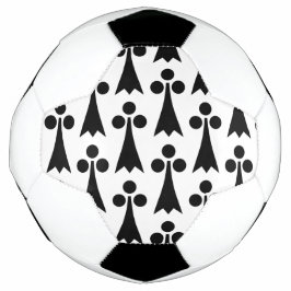 Bola De Futebol Padrão Ermine, Padrão Medieval, Preto em Branco