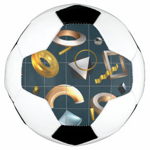 Bola De Futebol Padrão Geométrico 3D