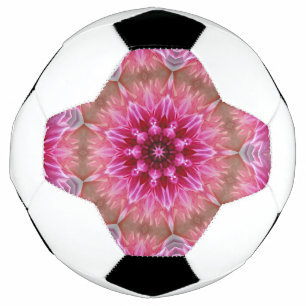 Bola De Futebol Padrão Geométrico de Flor Cor-de-Rosa Mandala - 67