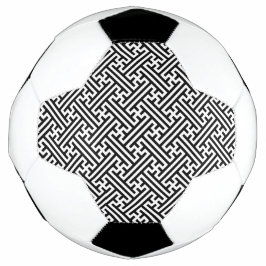 Bola De Futebol Padrão Sayagata, japonês, preto e branco