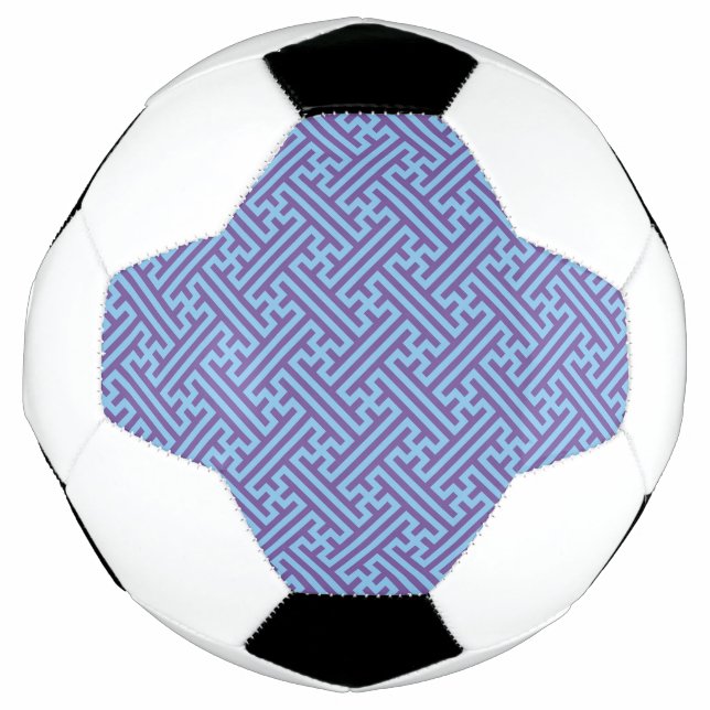 Bola De Futebol Padrão Sayagata, japonês, roxo e azul (Frente)