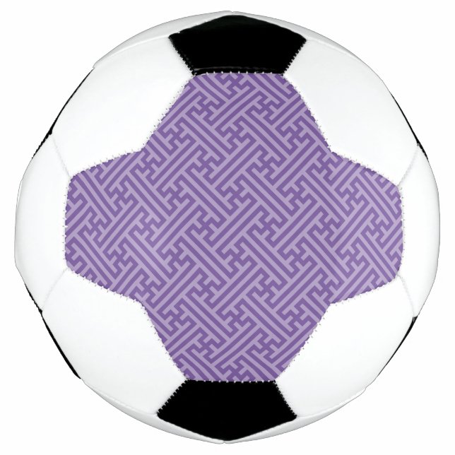 Bola De Futebol Padrão Sayagata, japonês, roxo e rosa (Frente)