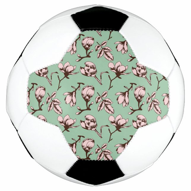 Bola De Futebol Padrão sem costura com botões de flores de primave (Frente)