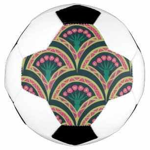 Bola De Futebol padrão verde em forma de shell