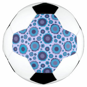 Bola De Futebol Padrões de sóis de várias cores azuis fofos