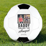 Bola De Futebol Pai de ser a foto do Dia 2 do Pai mais Forte<br><div class="desc">Pai que você seja a Bola Foto de Futebol do Dia 2 do Pai Mais Forte. Modelo de foto do pai 2 mais forte. Personalize-o com duas fotos e nomes. O texto é tipografia negra moderna. Você pode alterar qualquer texto ou apagá-lo. Um presente perfeito para um pai ou novo...</div>