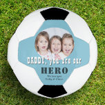 Bola De Futebol Pai moderno, você é o nosso Dia do Pai Herói Foto<br><div class="desc">Pai moderno, você é nossa Foto Herói da Bola do Futebol do Dia do Pai. Tipografia moderna e uma foto em um quadro redondo. Você pode mudar o pai para pai, papai, Papá, Papanicolau... e adicionar sua foto e seus nomes. Um presente fofo e um bom guardião para o Dia...</div>