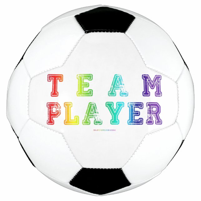 Bola De Futebol Palavras do Team Player do SlipperyJoe gradiente a (Frente)