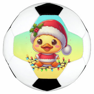 Bola De Futebol Papais noeis de Cartoon de Pato de Natal Bonito-68