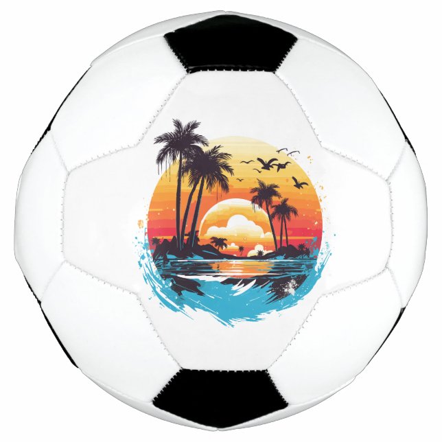 Bola De Futebol Paraíso Tropical Sunset (Frente)