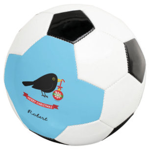Bola De Futebol Pássaro Negro Bonito Com Nome Personalizado De Bol