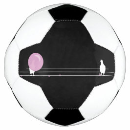 Bola De Futebol Pássaros cor-de-rosa, bonitos, com bolhas, em um f
