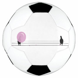 Bola De Futebol Pássaros cor-de-rosa, bonitos, com bolhas, em um f