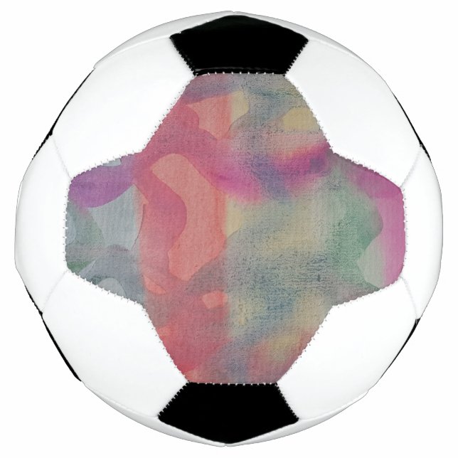 Bola De Futebol Pastel Abstrato Art (Frente)
