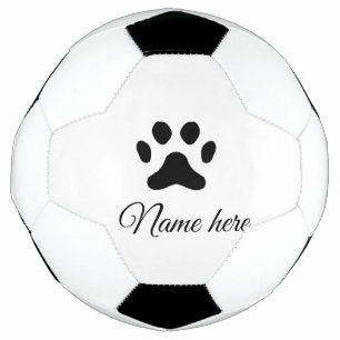 Bola De Futebol Pata de cachorro preta adicionar nome texto foto d