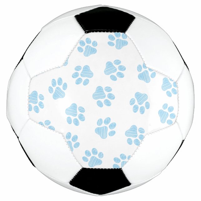 Bola De Futebol patas de rabo, patas de cão, patas azuis de bebê (Frente)