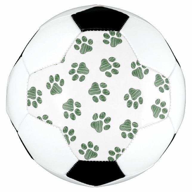 Bola De Futebol patas, patas caninas, patas verdes (Frente)
