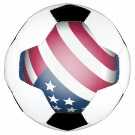 Bola De Futebol Patriótica Americana Diversão de Bandeira Vermelha