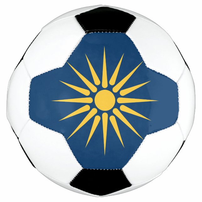 Bola de Futebol Patriótica com a Bandeira da Maced (Frente)