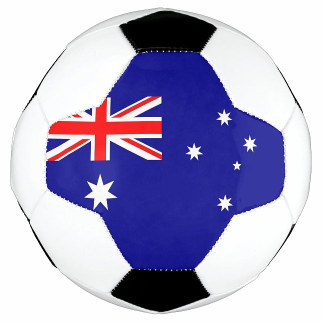Bola de Futebol Patriótica com Bandeira da Austrál (Frente)