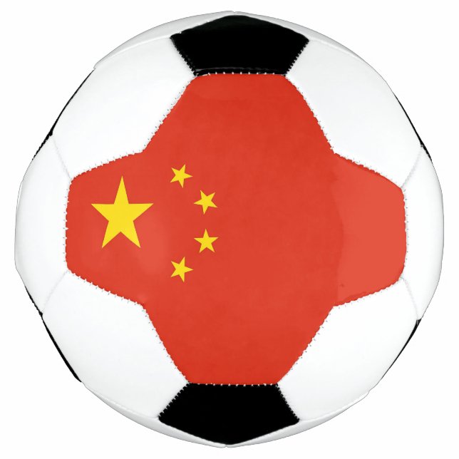 Bola de Futebol Patriótica com Bandeira da China (Frente)