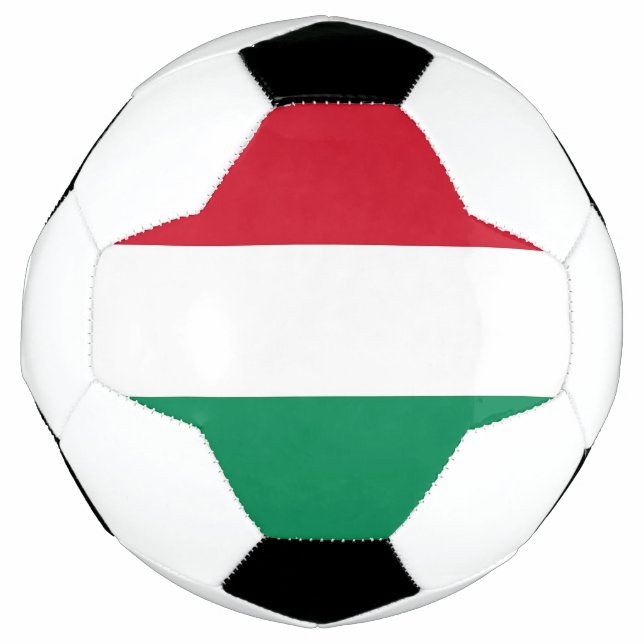 Bola de Futebol Patriótica com Bandeira da Hungria (Frente)