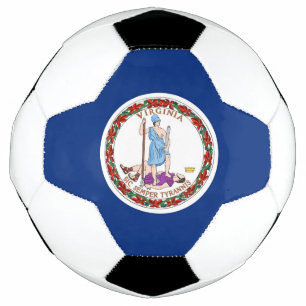Bola de Futebol Patriótica com Bandeira da Virgíni