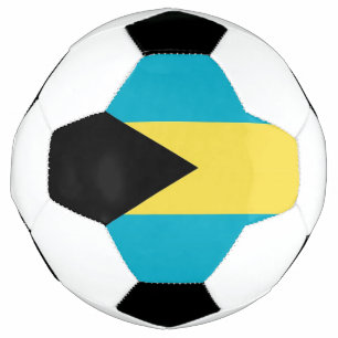 Bola de Futebol Patriótica com Bandeira das Baham