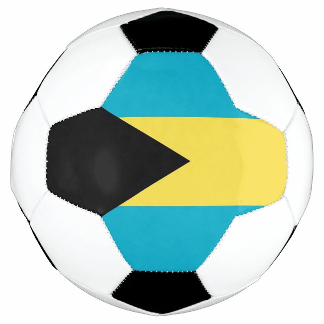 Bola de Futebol Patriótica com Bandeira das Bahama (Frente)