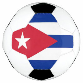 Bola de Futebol Patriótica com Bandeira de Cuba