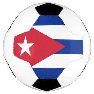 Bola de Futebol Patriótica com Bandeira de Cuba