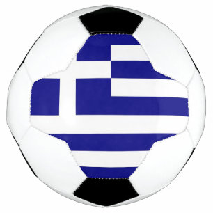 Bola de Futebol Patriótica com Bandeira de Grécia